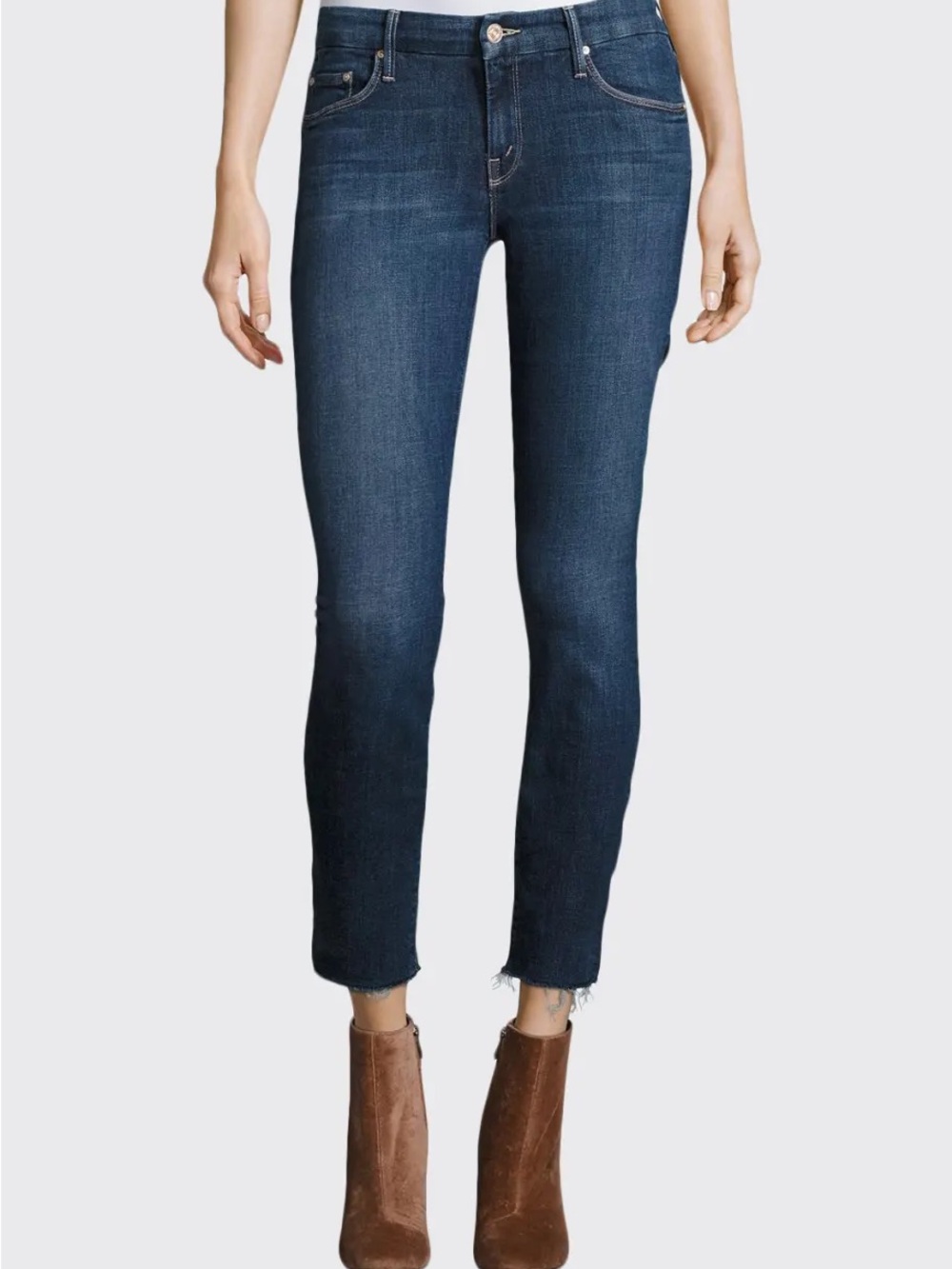 MOTHER Dark Blue Ankle Skinny Jeans